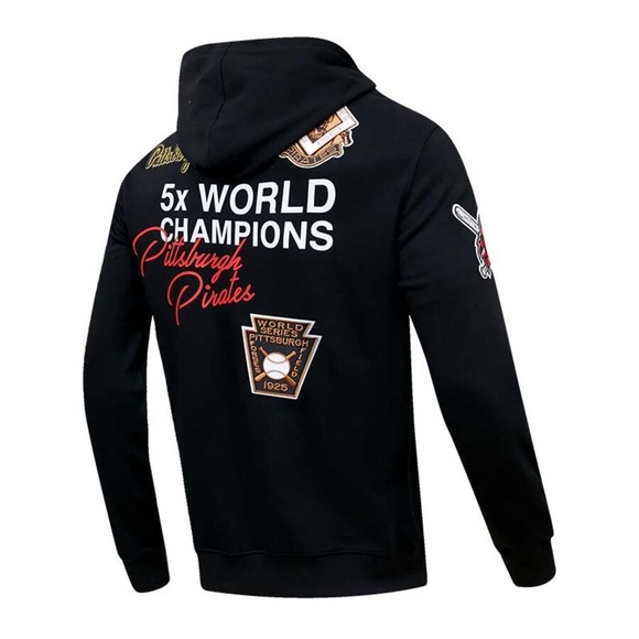 Men's Pittsburgh Pirates Pro Standard Black Championship Pullover Hoodie - Picture 2 of 16